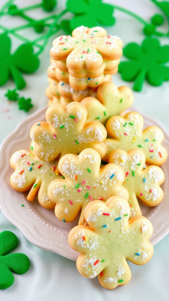 Funfetti Shamrock Cookies  