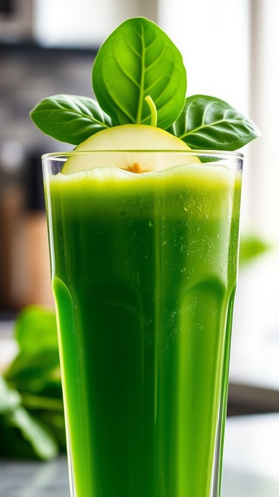 Green Apple and Spinach Juice