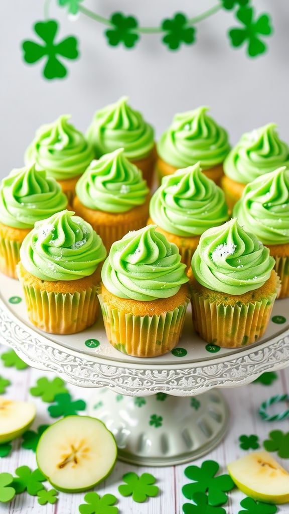 Green Apple Surprise Cupcakes