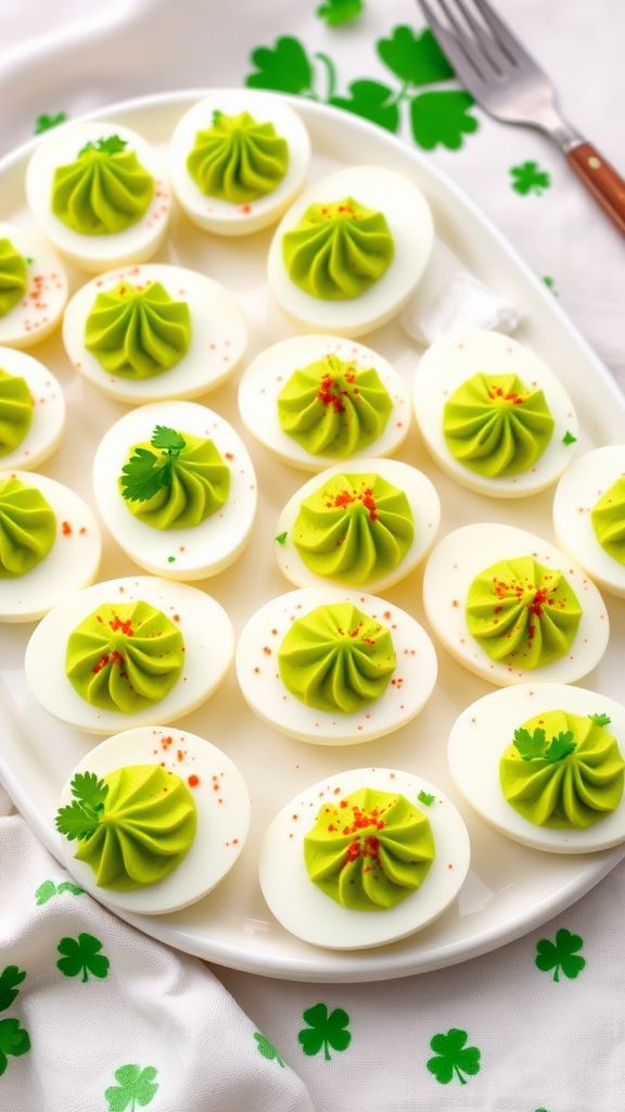 Green Deviled Eggs