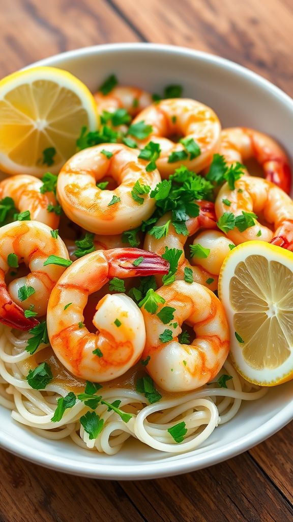 Green Garlic Butter Shrimp