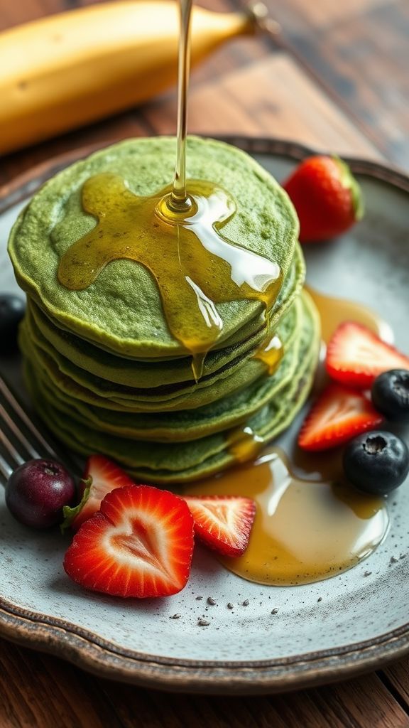 Green Smoothie Pancakes