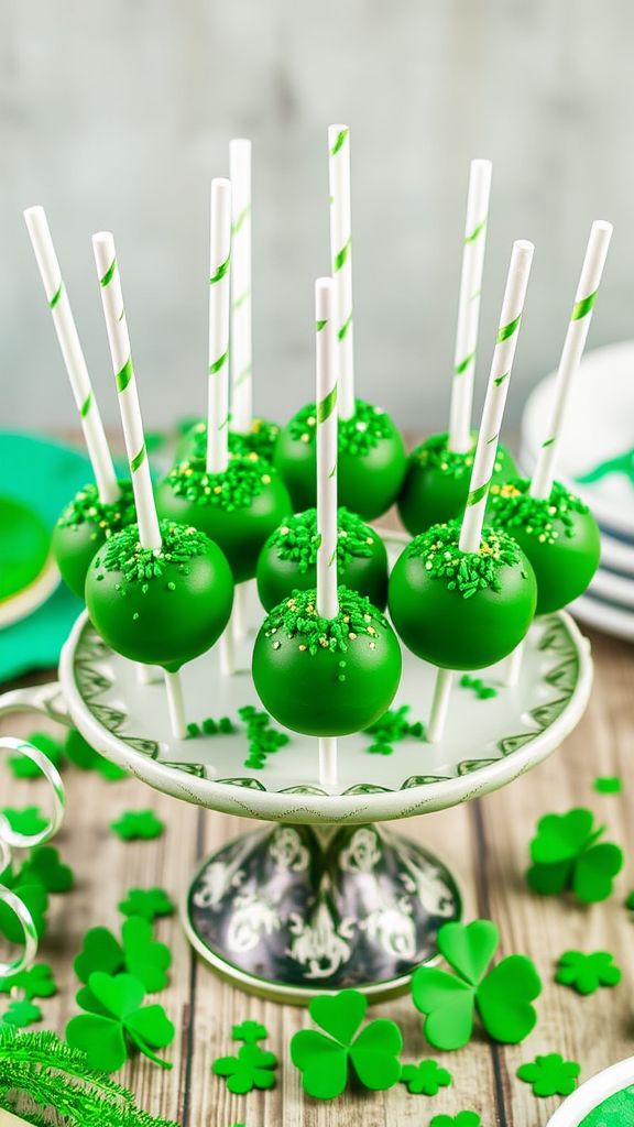 Green Velvet Cake Pops  