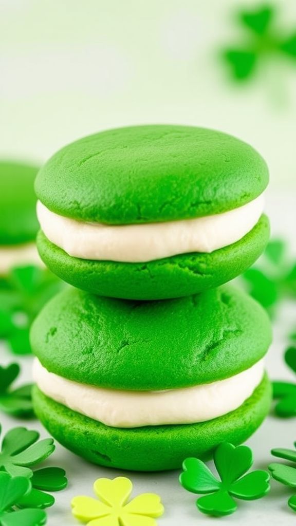 Green Velvet Whoopie Pies  