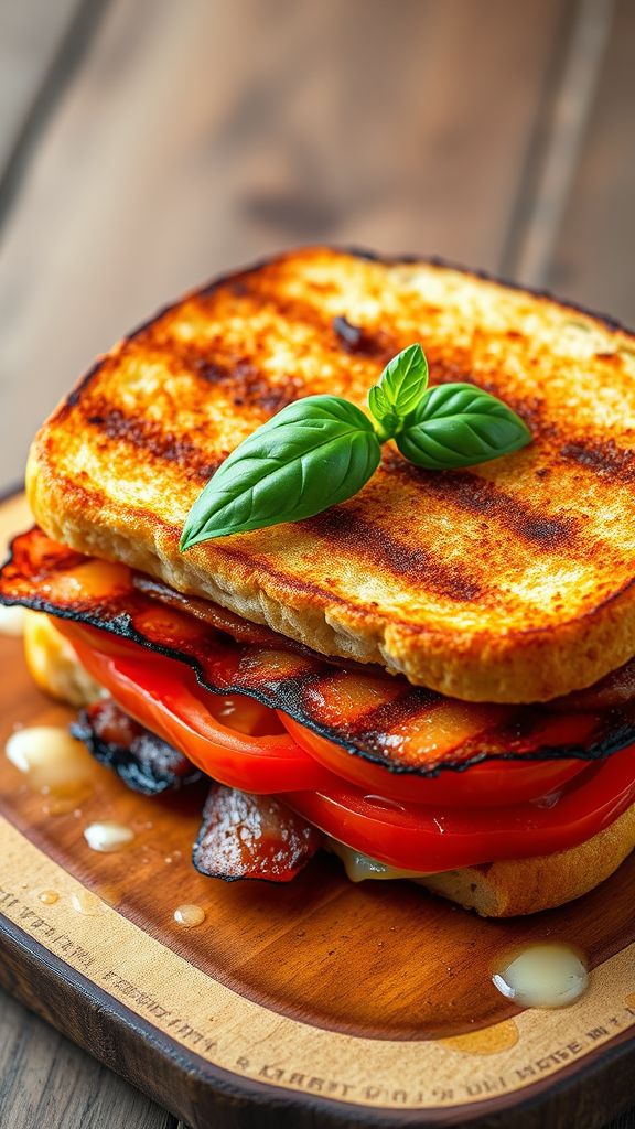 Grilled Tomato and Bacon Sandwich