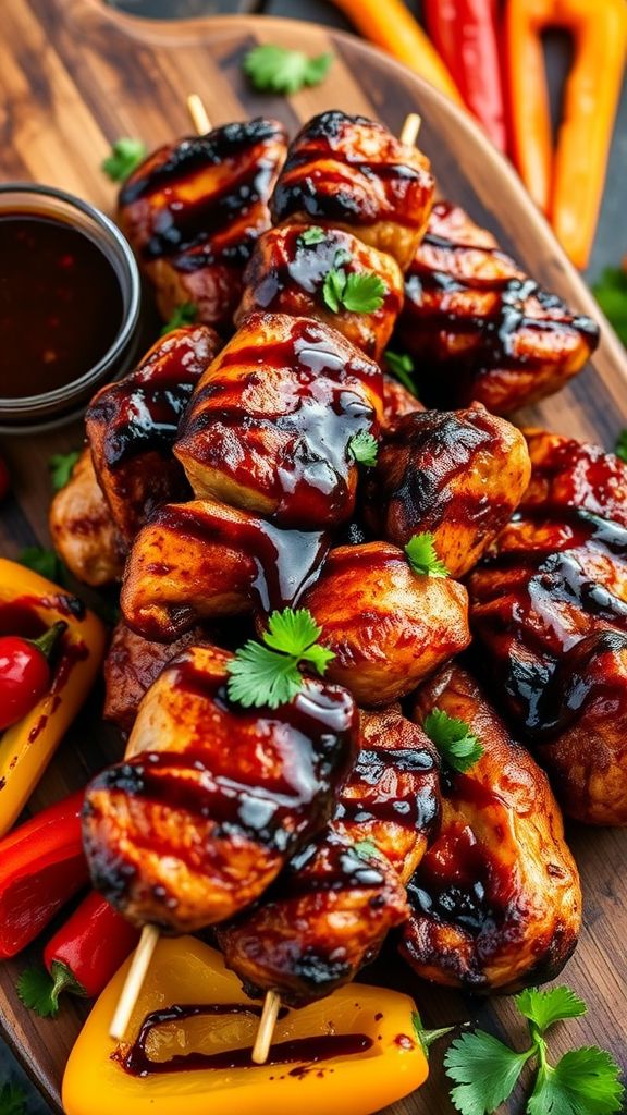 Guinness BBQ Chicken Skewers  