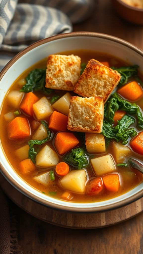 Hearty Irish Soda Bread Soup  