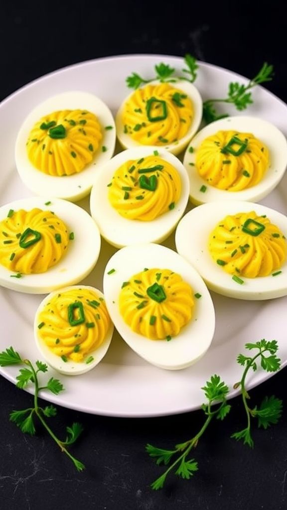 Herb and Garlic Deviled Eggs  