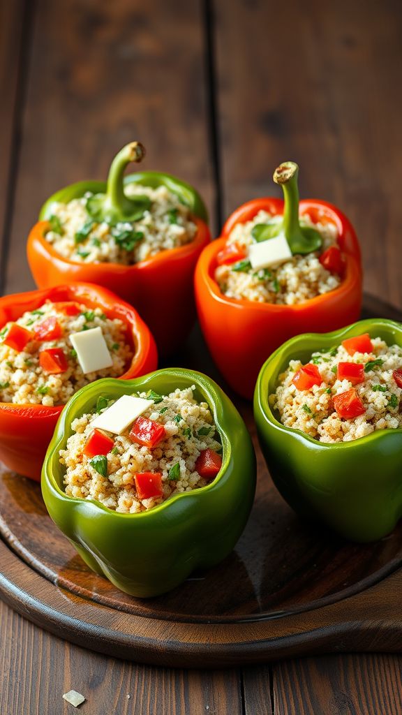 Herb and Goat Cheese Stuffed Peppers  