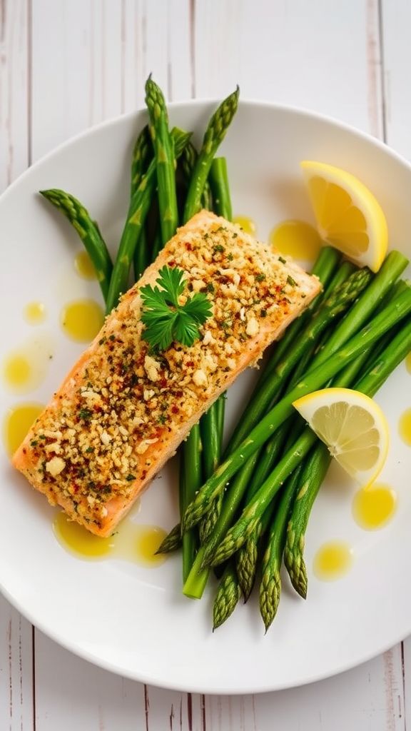 Herb-Crusted Salmon with Asparagus