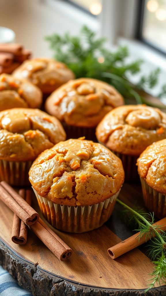 Honey Glazed Carrot Muffins  