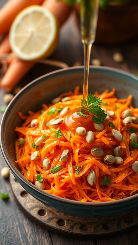 Honey-Glazed Carrot Salad with Pistachios  