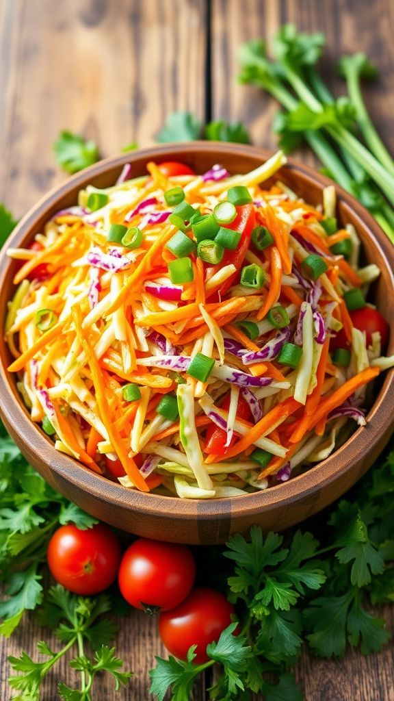 Honey Mustard Rainbow Slaw  