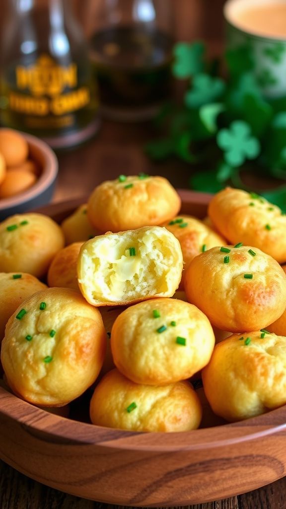 Irish Cheddar and Chive Soda Bread Bites  