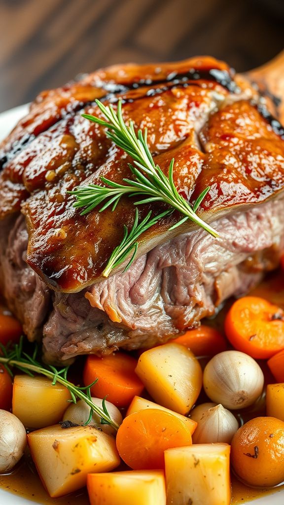 Lamb Roast with Garlic and Rosemary  