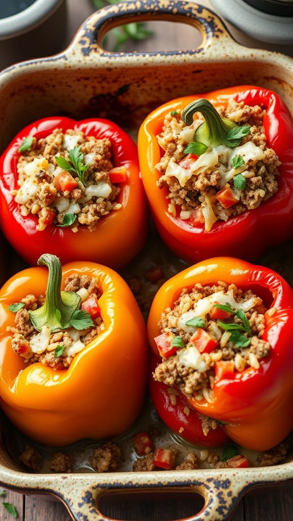 Lamb Stuffed Bell Peppers