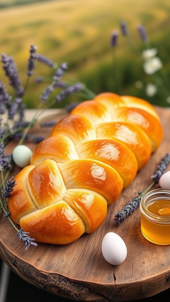 Lavender Honey Easter Bread