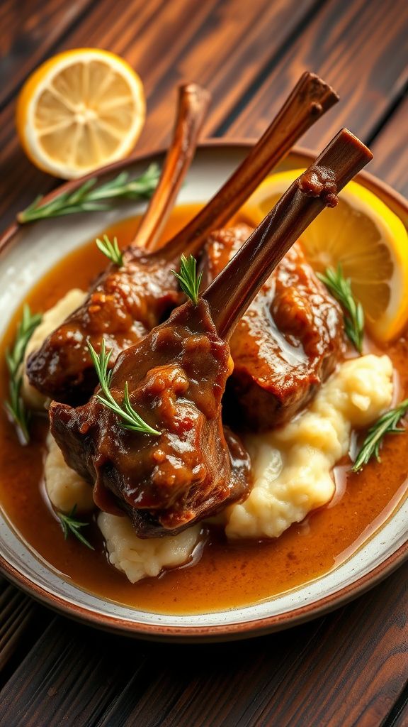 Lemon-Braised Lamb Shanks