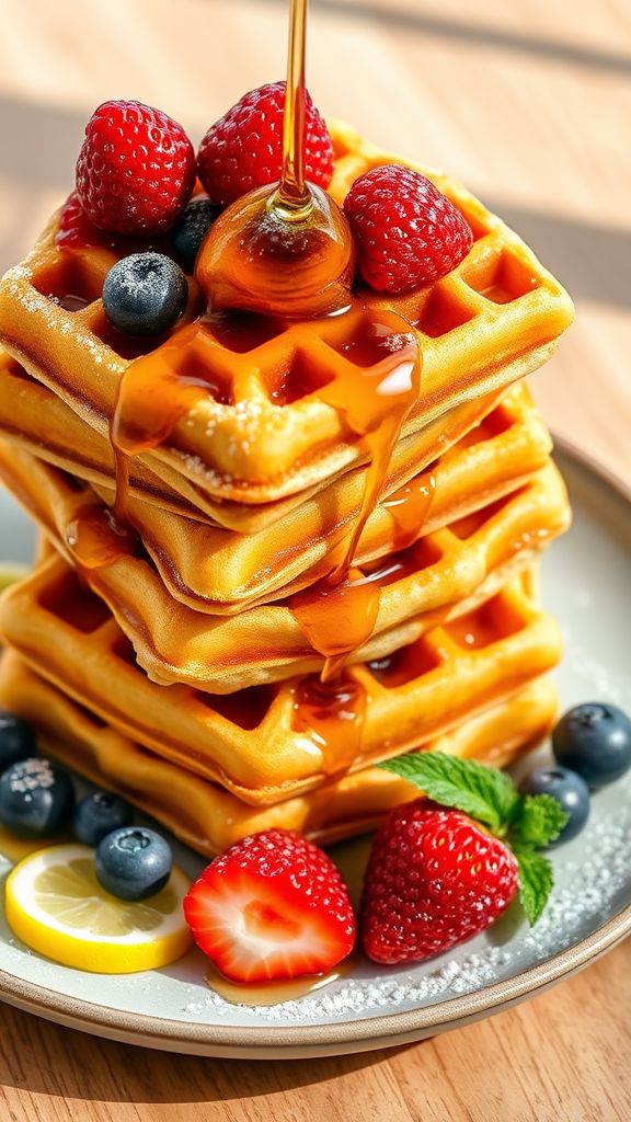 Lemon Ricotta Waffles  