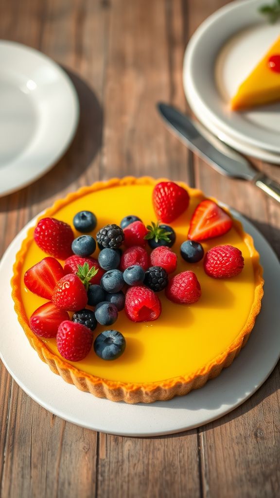 Lemon Tart with Fresh Berries  