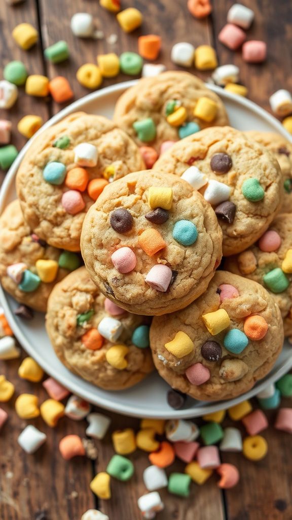 Lucky Charms Marshmallow Cookies  