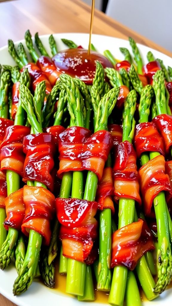 Maple-Glazed Bacon-Wrapped Asparagus  