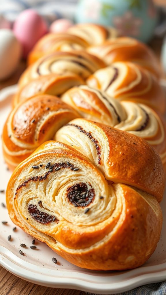 Marbled Poppy Seed Easter Bread