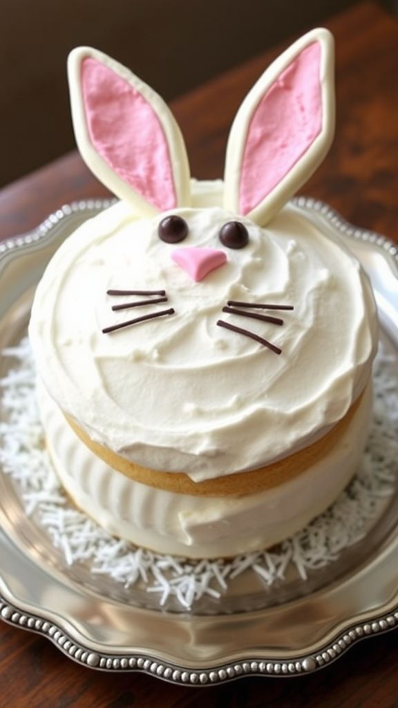 Marshmallow Fluff Bunny Cake  