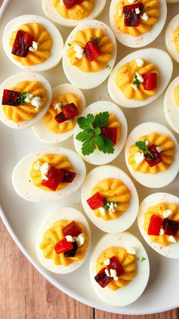 Mediterranean Deviled Eggs  