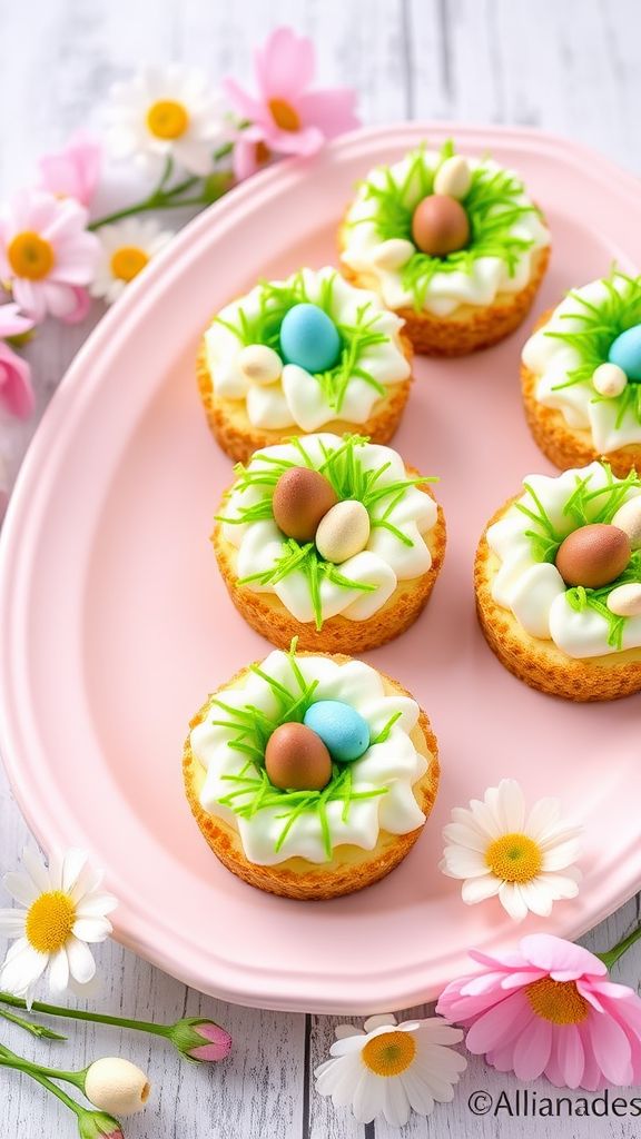 Mini Easter Nest Cheesecakes  