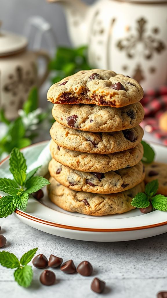 Mint Chocolate Chip Cookies