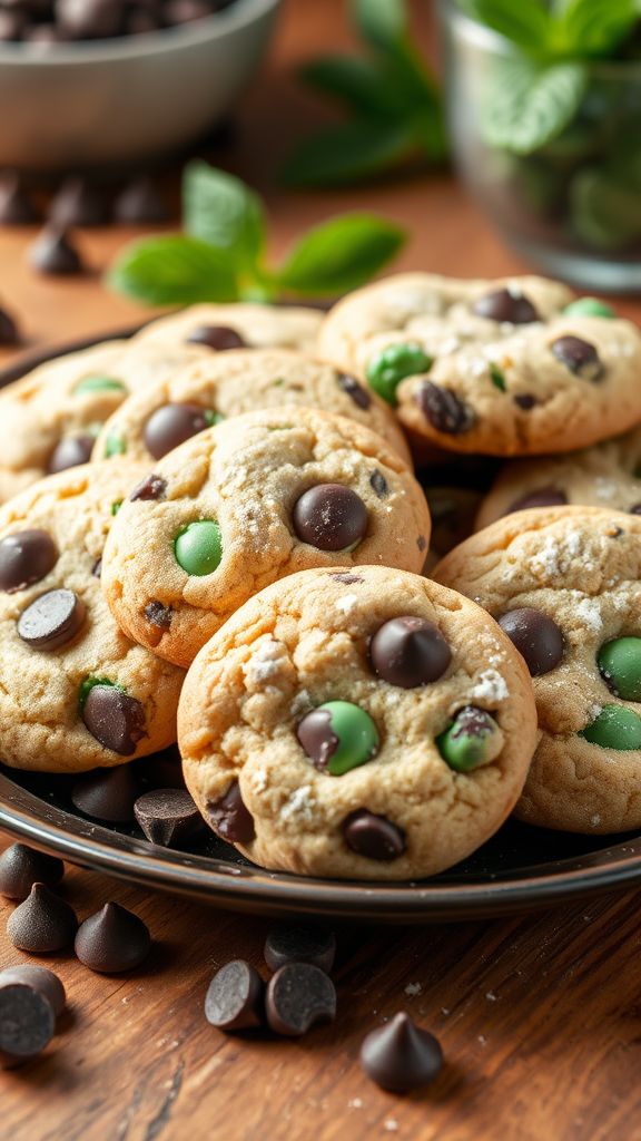 Mint Chocolate Chip Cookies