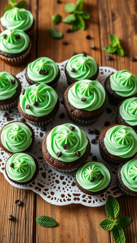 Mint Chocolate Chip Cupcakes