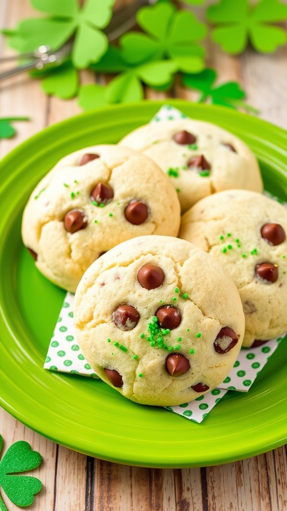 Mint Chocolate Chip Icebox Cookies  