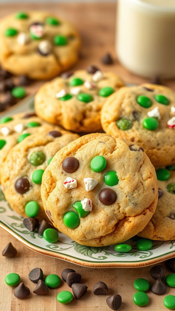 Minty Chocolate Chip Cookies  