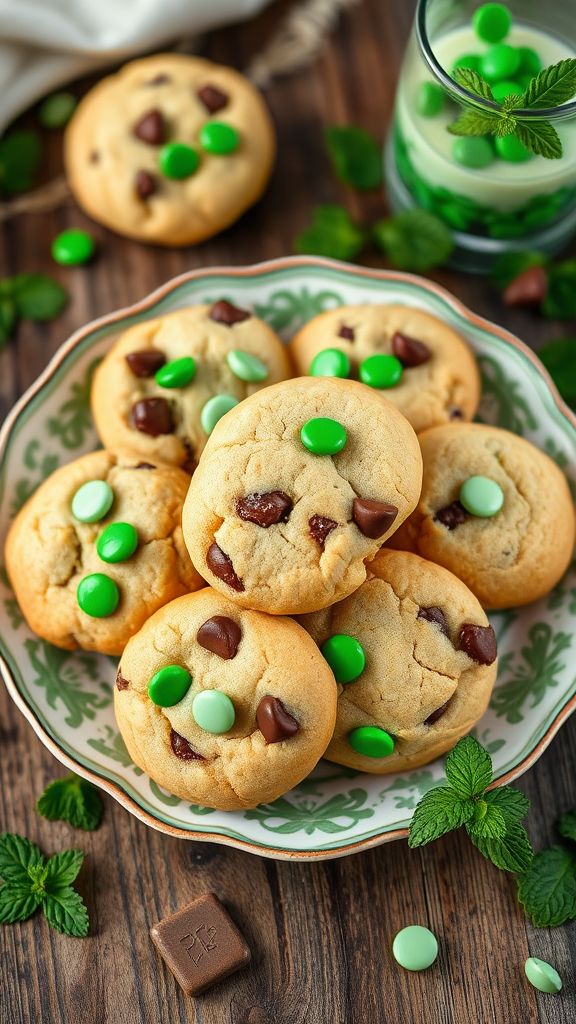 Minty Irish Cream Cookies  