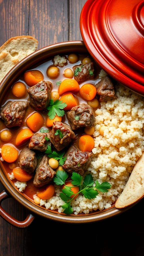 Moroccan Lamb Tagine with Apricots