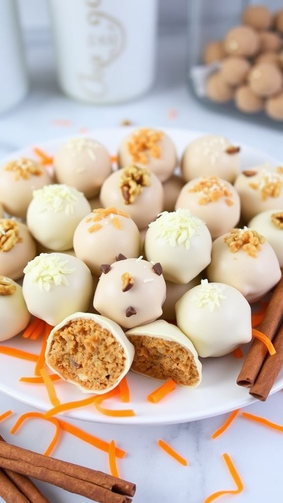 No-Bake Carrot Cake Truffles  