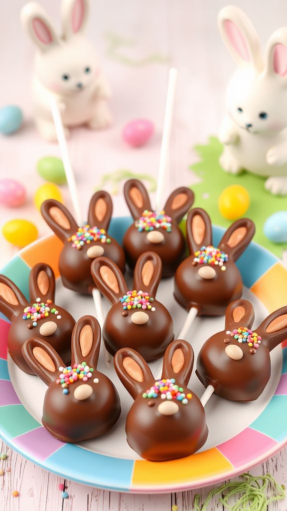 Nutty Chocolate Bunny Pops  