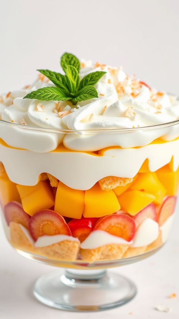 Passion Fruit and Mango Trifle