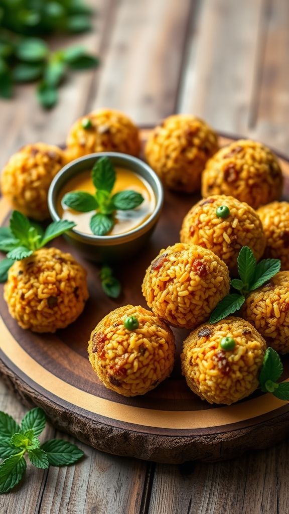 Pea and Mint Risotto Balls