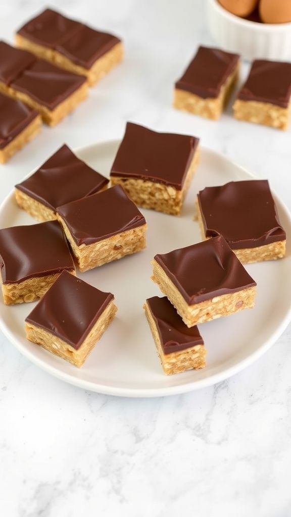 Peanut Butter Chocolate Egg Squares  