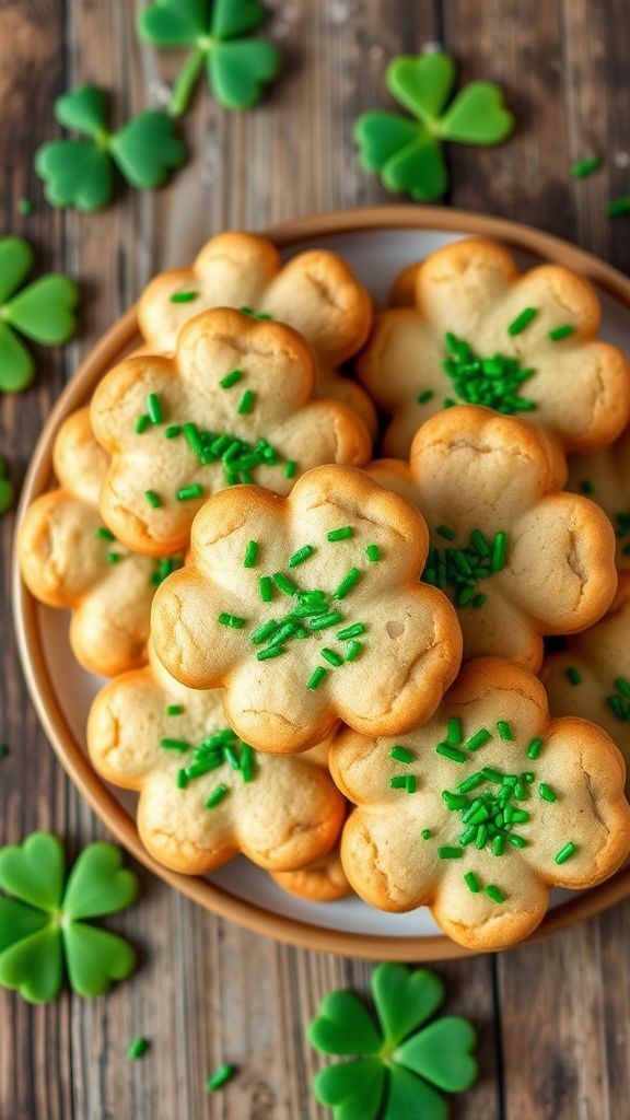 Peanut Butter Lucky Clover Cookies  