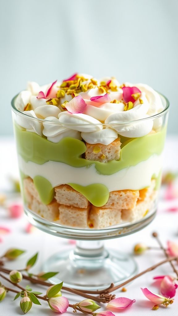 Pistachio and Rosewater Dream Trifle