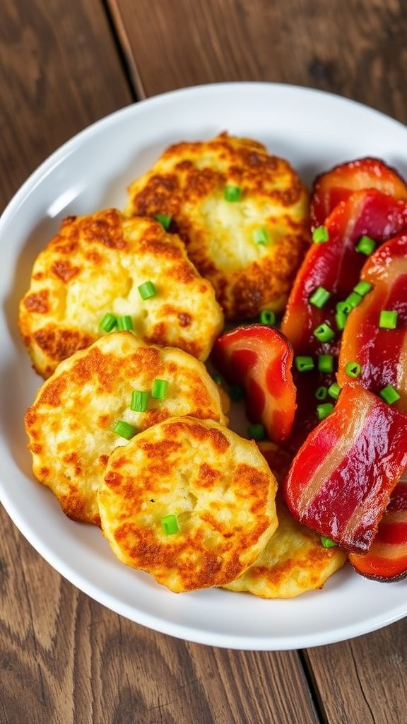 Potato Farls with Crispy Bacon