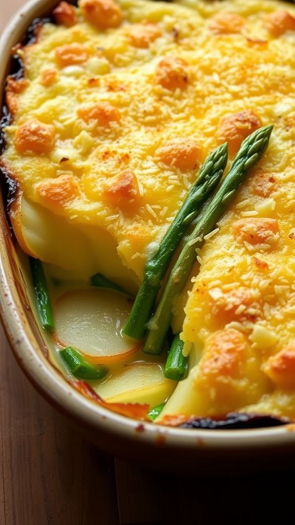 Potato Gratin with Asparagus  