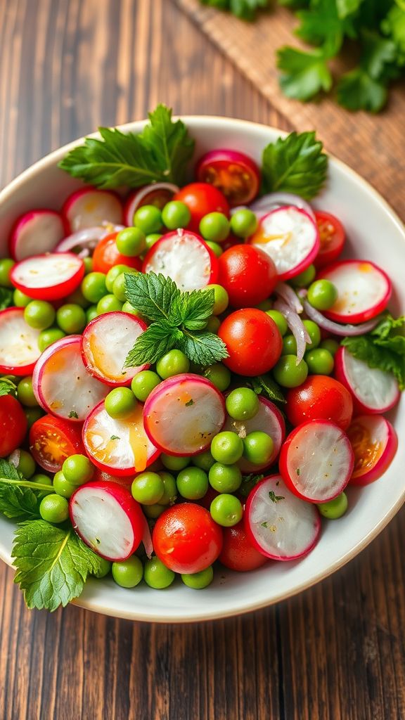 Radish and Pea Pod Salad  