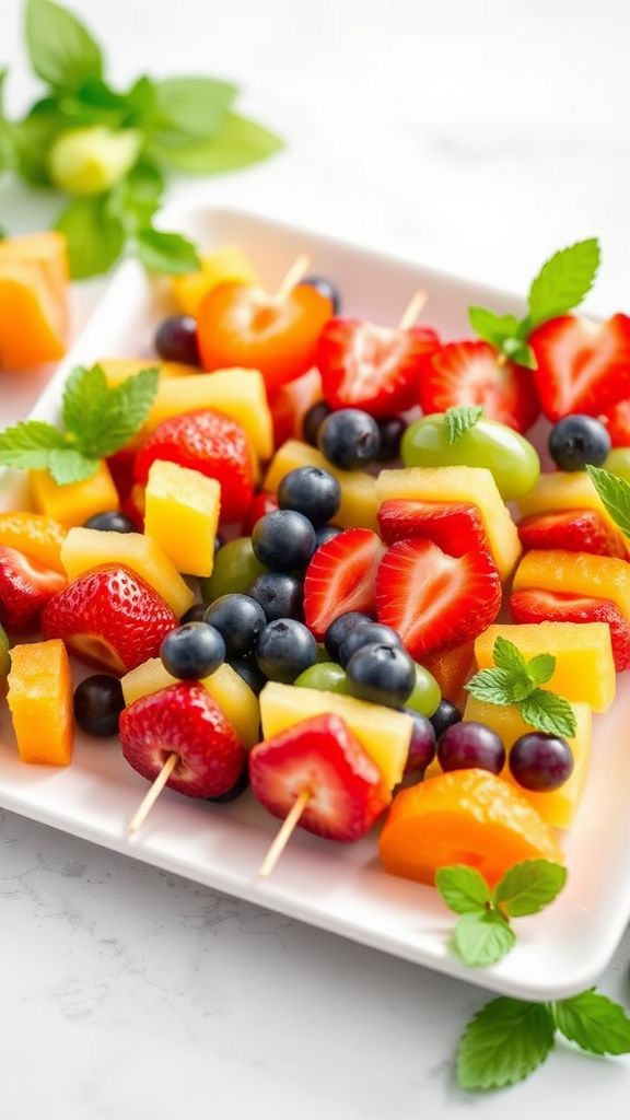 Rainbow Fruit Skewers  