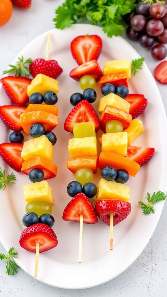 Rainbow Fruit Skewers