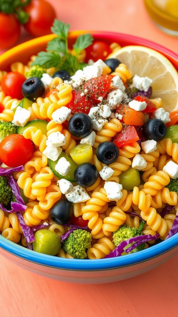 Rainbow Pasta Salad